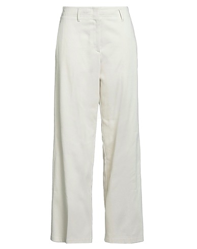 FORTE_FORTE Casual trouser Off white 60% Cotton, 40% Polyamide