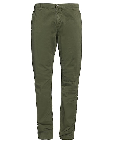 GREY DANIELE ALESSANDRINI Casual trouser Military green 98% Cotton, 2% Elastane