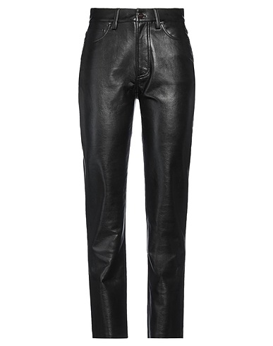 ANINE BING Casual trouser Black 48% Leather, 27% Polyurethane, 25% Polyester