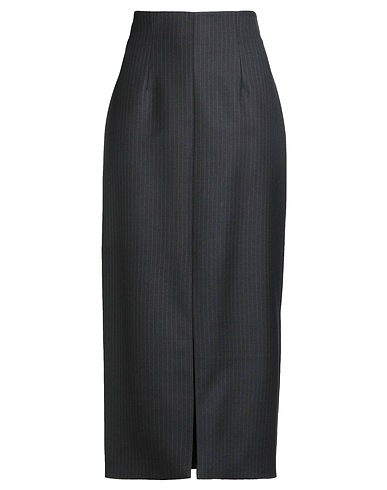 MCQUEEN Midi skirt Midnight blue 100% Wool