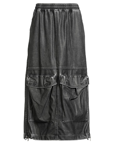 DIESEL Midi skirt Grey 100% Polyester, Polyurethane