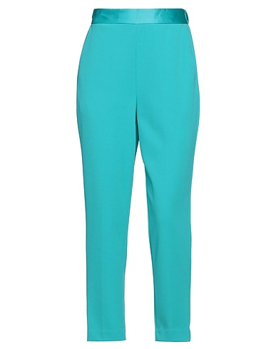 VICOLO Casual trouser Turquoise 62% Acetate, 38% Viscose
