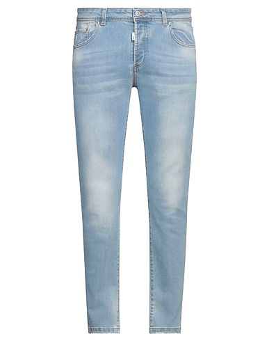 TAKESHY KUROSAWA Denim pants Blue 98% Cotton, 2% Elastane