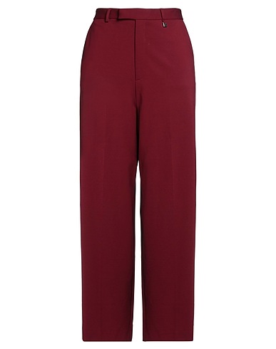 GIUSEPPE DI MORABITO Casual trouser Burgundy Viscose, Polyamide, Elastane