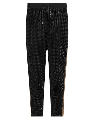 EA7 Casual trouser Black 100% Polyester, Polyurethane coated, Elastane