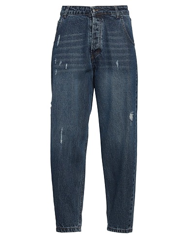 OVER/D Jeans Blau Gewebefasern