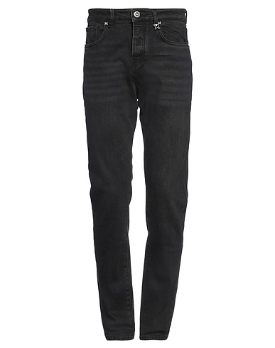 RICHMOND X Denim trousers Black 99% Cotton, 1% Elastane