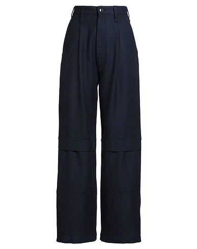 AMI ALEXANDRE MATTIUSSI Casual trouser Navy blue 100% Wool