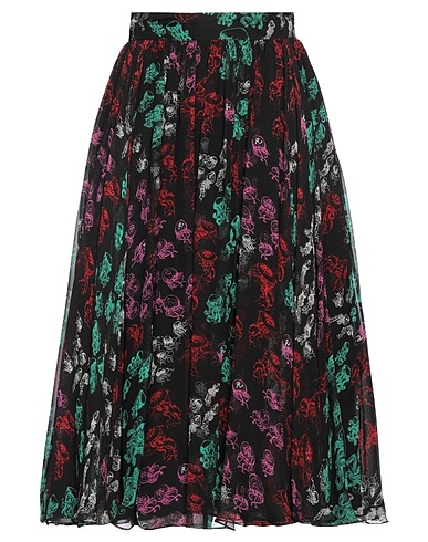 ROCHAS Gonna midi Nero 100% Seta