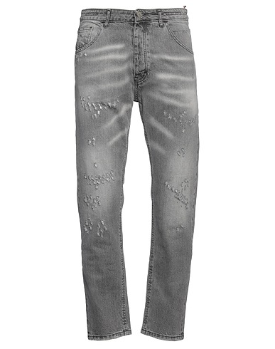 OVER/D Denim trousers Grey 100% Cotton
