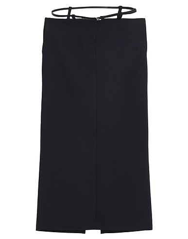 THE ATTICO Midi skirt Black 90% Polyester, 10% Elastane