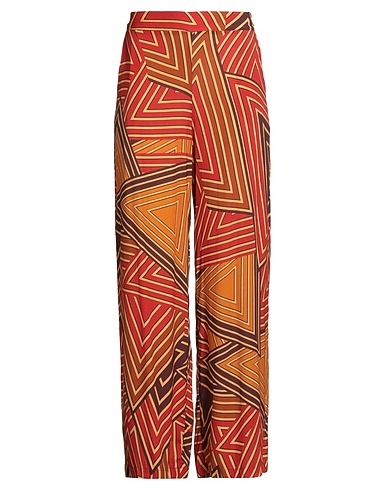 SKILLS & GENES Casual trouser Brick red Textile fibres