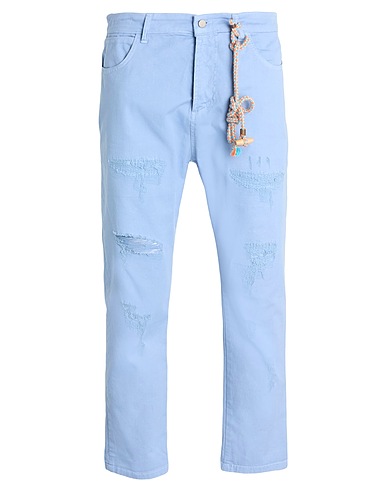 OVER/D Denim trousers Light blue 100% Cotton