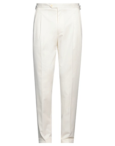 CC COLLECTION CORNELIANI Casual trouser White 97% Cotton, 3% Elastane