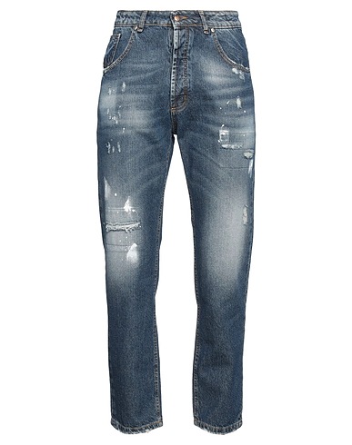 OVER/D Denim trousers Blue 100% Cotton
