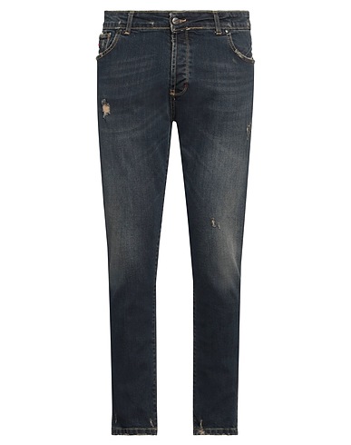 OVER/D Denim pants Blue 98% Cotton, 2% Elastane