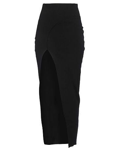 RICK OWENS Long skirt Black 63% Viscose, 27% Polyester, 7% Polyamide, 3% Elastane