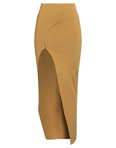 RICK OWENS Maxi Skirts VERDE MILITARE 63% Viscose, 27% Polyester, 7% Polyamide, 3% Elastane