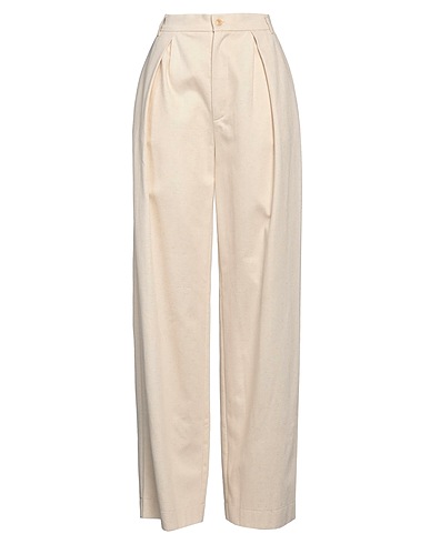 SKILLS & GENES Denim pants Beige 64% Cotton, 18% Viscose, 11% Polyamide, 7% Linen
