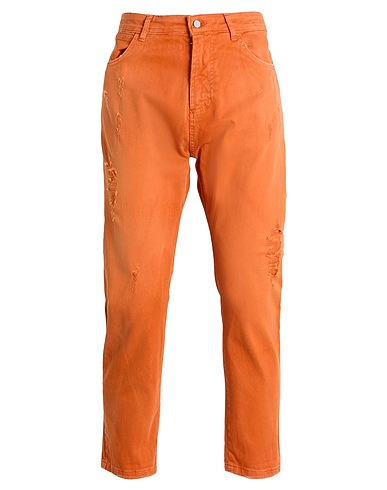 OVER/D Denim pants Orange 100% Cotton