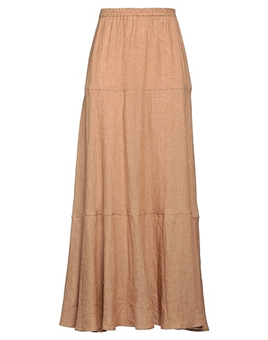 KITON Long skirt Light brown 100% Linen