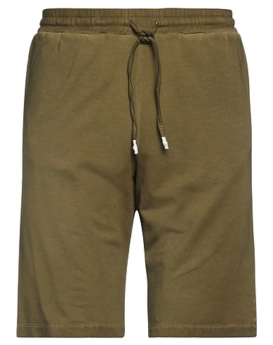 WOOL & CO Shorts & Bermudas Militärgrün 95% Baumwolle, 5% Elastan