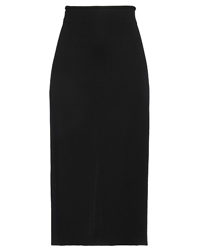 MANTÙ Midi-Rock Schwarz 70% Viskose, 25% Polyamid, 5% Elastan