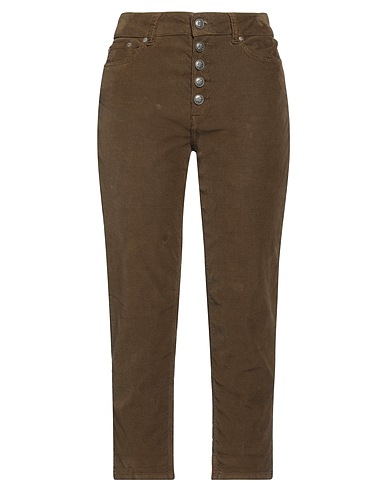 DONDUP Casual pants Military green 62% Cotton, 36% Lyocell, 2% Elastane