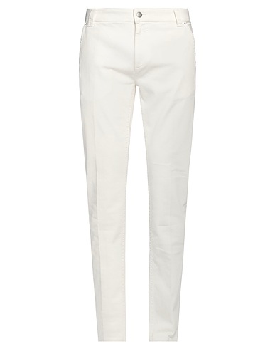 BARMAS Denim trousers White 98% Cotton, 2% Elastane