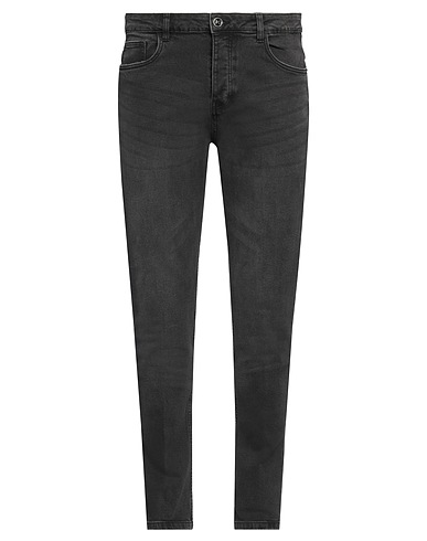 RICHMOND X Denim trousers Charcoal 99% Cotton, 1% Elastane