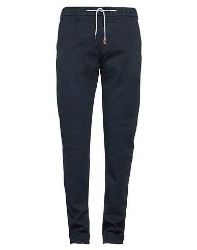 ELEVENTY Casual trouser PLATINUM Navy blue 92% Cotton, 8% Elastane