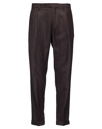 MICHAEL COAL Casual trouser Plum 57% Wool, 33% Polyester, 10% Polyamide