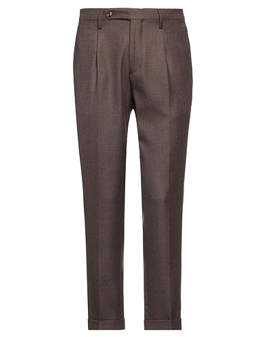 MICHAEL COAL Casual trouser Dark brown 57% Wool, 33% Polyester, 10% Polyamide