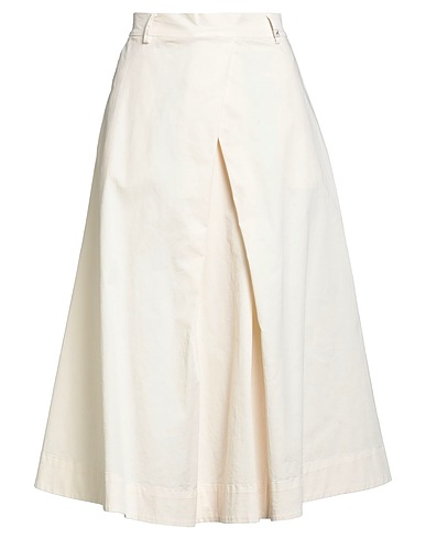 MYTHS Midi skirt Ivory 97% Cotton, 3% Elastane