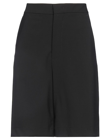 ROBERTO COLLINA Shorts & Bermuda NERO 96% Wool, 4% Elastane