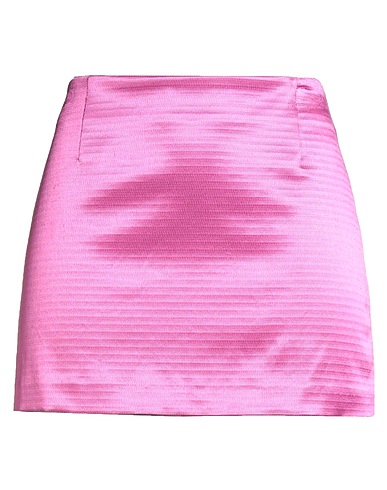 FRANKIE MORELLO Mini skirt FUCSIA 65% Cotton, 33% Viscose, 2% Elastane