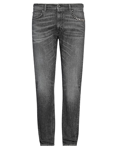 AMISH Denim trousers Black 99% Cotton, 1% Elastane