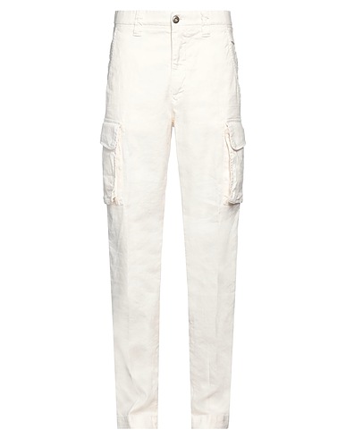 INCOTEX Casual trouser SLACKS White 52% Linen, 47% Cotton, 1% Elastane