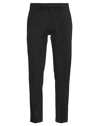 MICHAEL COAL Casual pants Black 69% Modal, 28% Cotton, 3% Elastane