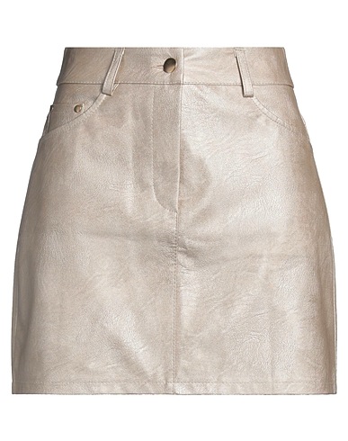 KAOS JEANS Mini skirt Platinum 50% Viscose, 50% Polyurethane