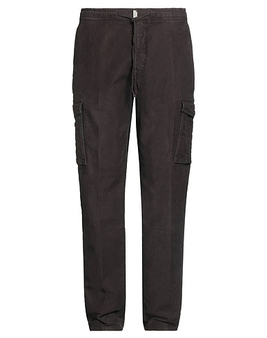 INCOTEX Casual pants SLACKS Dark brown 98% Cotton, 2% Elastane