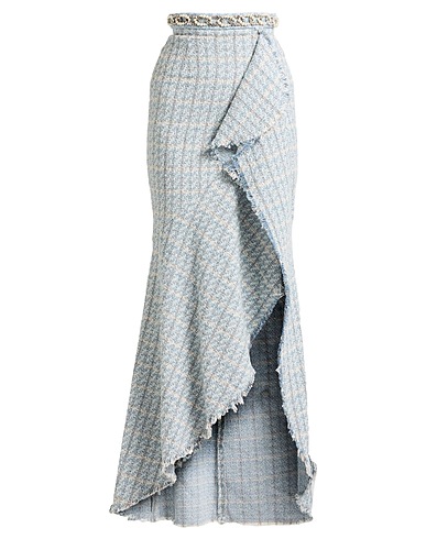 ELISABETTA FRANCHI Langer Rock Himmelblau 49% Baumwolle, 21% Polyester, 15% Acryl, 9% Schurwolle, 6% Andere Fasern