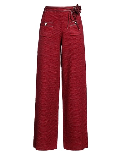 BLUGIRL Pantalone Bordeaux 85% Acrilico, 9% Poliammide, 6% Poliestere metallizzato, Poliuretano