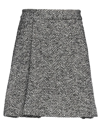 MOSCHINO Mini skirt Black 33% Acrylic, 30% Wool, 25% Polyester, 7% Cotton, 5% Silk