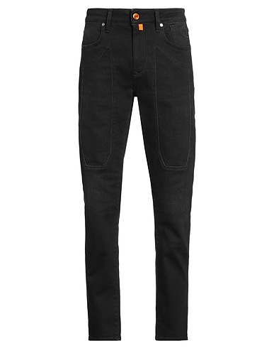 JECKERSON Denim pants Black 98% Cotton, 2% Elastane