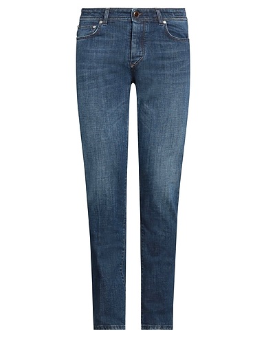 BARBA Napoli Denim trousers Blue 99% Cotton, 1% Elastane