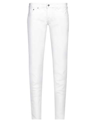 GRIFONI Pantaloni jeans Bianco 98% Cotone, 2% Elastan