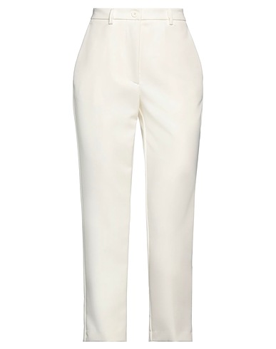 VICOLO Casual pants Off white 88% Polyester, 12% Elastane
