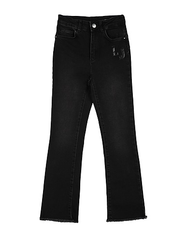 LIU •JO Denim pants BETTER Black 99% Cotton, 1% Elastane, Polyurethane