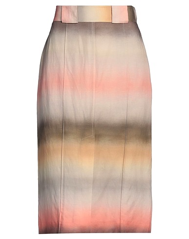 PAUL SMITH Midi skirt Pink 65% Viscose, 35% Linen
